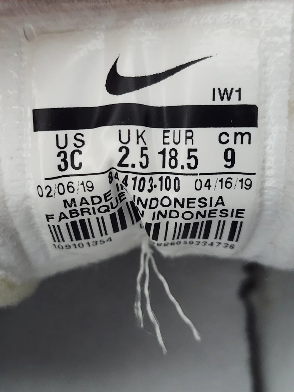 Nike Force 1 CB 'Triple White', Baby 3C